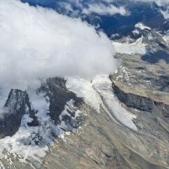 Flugwegposition um 13:56:01: Aufgenommen in der Nähe von 11010 Valsavarenche, Aostatal, Italien in 5663 Meter